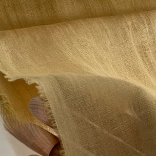 Made In France Premium Quality Solid Multi Color Non-Stretch Washed / Softened Organic Linen Plain Woven DS00516 -130 GSM