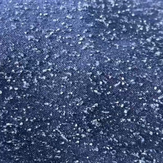 Yardblox Exclusive Japanese Fashion Designer Solid Blue Non-Stretch Distressed Cotton Denim Twill DS00501