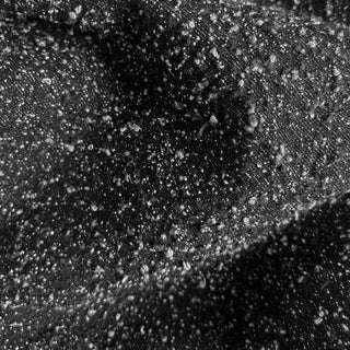 Yardblox Exclusive Japanese Fashion Designer Solid Black Non-Stretch Distressed Cotton Denim Twill DS00502