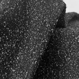 Yardblox Exclusive Japanese Fashion Designer Solid Black Non-Stretch Distressed Cotton Denim Twill DS00502