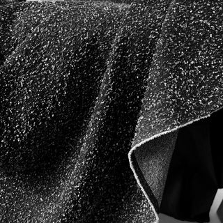 Yardblox Exclusive Japanese Fashion Designer Solid Black Non-Stretch Distressed Cotton Denim Twill DS00502