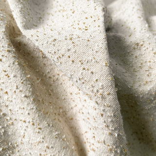 Yardblox Exclusive Japanese Fashion Designer Solid Off-White Non-Stretch Distressed Cotton Denim Twill DS00503