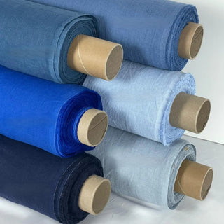 Made In France Premium Quality Solid Multi Color Non-Stretch Washed / Softened Organic Linen Plain Woven DS00514 -180/220 GSM