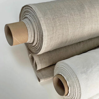 Made In France Premium Quality Solid Multi Color Non-Stretch Washed / Softened Organic Linen Plain Woven DS00515 -180/220 GSM