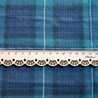 Japanese Fashion Designer Plaid Green Non-Stretch Double Faced Cotton Double Gauze DS00522