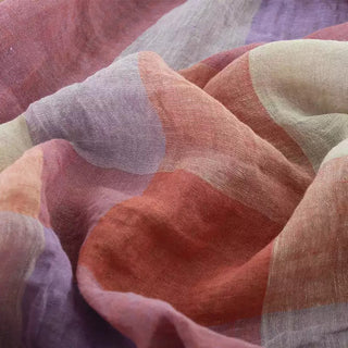 French Fashion Designer Plaid Multi Color Non-Stretch Linen Plain Woven DS00533