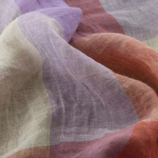 French Fashion Designer Plaid Multi Color Non-Stretch Linen Plain Woven DS00533