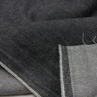 Japanese Fashion Designer Solid Gray Non-Stretch Sand Washed Cotton Bull Denim Twill DS00556