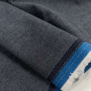 Japanese Fashion Designer Solid Gray Non-Stretch Cotton Bull Denim Twill DS00564