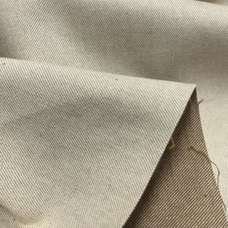 Japanese Fashion Designer Solid Off-White Stretch Cotton Elastane Blended Denim Twill DS00567