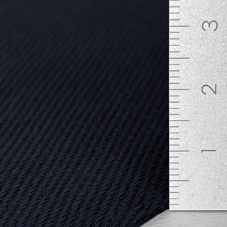 Japanese Fashion Designer Solid Blue Non-Stretch Laminated / Back Brushed Cotton Sorona® Blended Denim Fleece DS00571