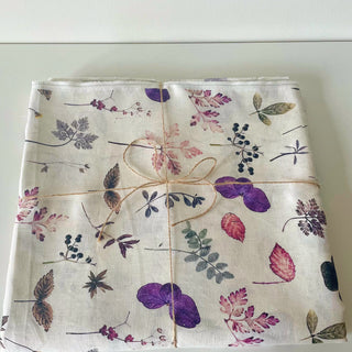 Made In France Premium Quality Botanical Multi Color Non-Stretch Washed / Softened Organic Linen Plain Woven DS006106