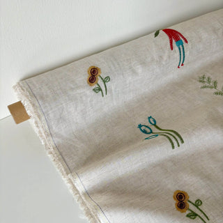 Made In France Premium Quality Conversational Off-White Non-Stretch Washed / Softened Tencel™ / Lyocell Organic Linen Blended Plain Woven DS006116