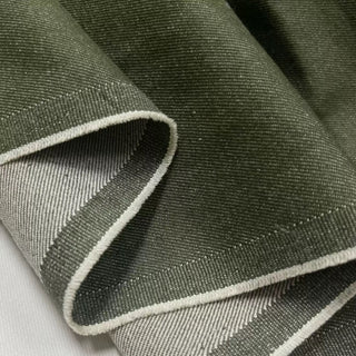 Japanese Designer Solid Green Non-Stretch Raw / Untreated Cotton Denim Twill DS006119