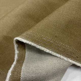 Japanese Designer Solid Brown Non-Stretch Raw / Untreated Cotton Denim Twill DS006142