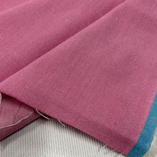 Japanese Designer Solid Pink Stretch Cotton Elastane Blended Denim Twill DS006146