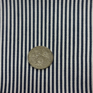 Japanese Designer Stripes Blue Non-Stretch Cotton Denim Twill DS006148