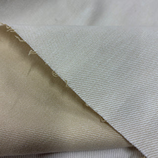 Japanese Designer Solid Off-White Stretch Double Faced Cotton Elastane Blended Denim Twill DS006152