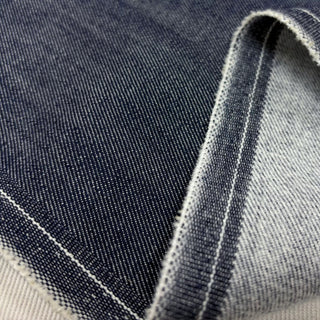 Japanese Designer Solid Blue Stretch Peached Cotton Elastane Blended Denim Twill DS006154