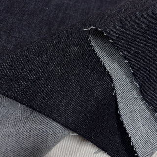 Japanese Designer Solid Blue Stretch Cotton Elastane Blended Denim Twill DS006156