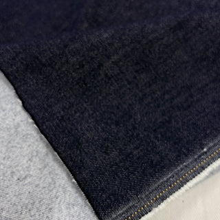 Japanese Designer Solid Blue Stretch Peached Cotton Elastane Blended Denim Twill DS006159