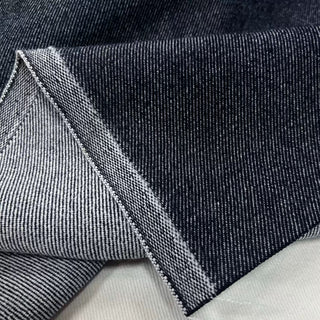 Japanese Designer Solid Blue Non-Stretch Wool Viscose Blended Denim Twill DS006161