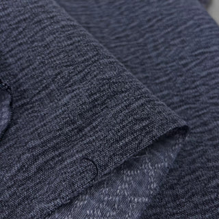 Japanese Designer Solid Blue Non-Stretch Cotton Recycled Polyester Blended Jacquard Denim Twill DS006163