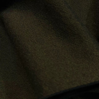 Italian Designer Solid Brown Non-Stretch Wool Linen Blended Denim Twill DS006171