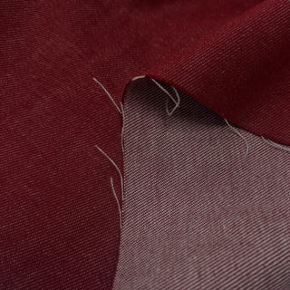 Japanese Designer Solid Red Stretch Cotton Elastane Blended Denim Twill DS006173