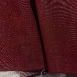 Japanese Designer Solid Red Stretch Cotton Elastane Blended Denim Twill DS006173