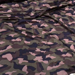 French Fashion Designer Camouflage Multi Color Non-Stretch Mulberry Silk Cotton Blended Plain Woven DS00622 -27 Momme