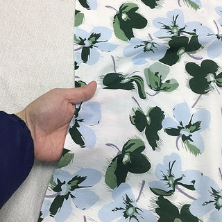 Japanese Fashion Designer Botanical Green Non-Stretch Mulberry Silk Cotton Blended Plain Woven DS00639 -12 Momme