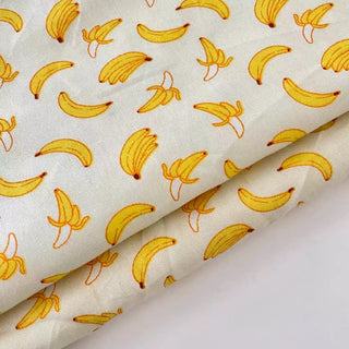 Korean Fashion Designer Fruits and Vegetables Off-White Non-Stretch Cotton Twill DS00660