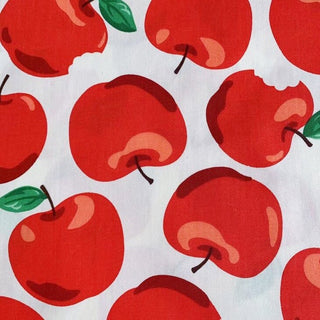 Korean Fashion Designer Fruits and Vegetables Red Non-Stretch Cotton Twill DS00661