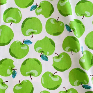 Korean Fashion Designer Fruits and Vegetables Green Non-Stretch Cotton Twill DS00662
