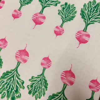 Korean Fashion Designer Fruits and Vegetables Off-White Non-Stretch Cotton Muslin DS00663