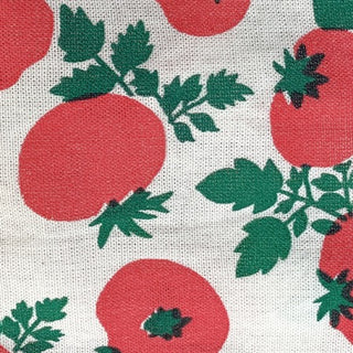 Korean Fashion Designer Fruits and Vegetables Off-White Non-Stretch Cotton Muslin DS00665