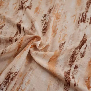 Japanese Fashion Designer Abstract Brown Non-Stretch Tencel™ / Lyocell Cotton Blended Plain Woven DS00671