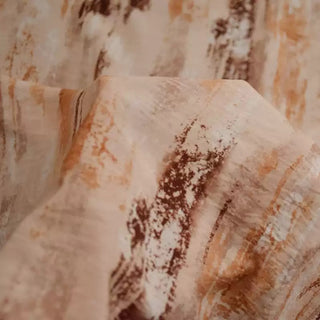 Japanese Fashion Designer Abstract Brown Non-Stretch Tencel™ / Lyocell Cotton Blended Plain Woven DS00671