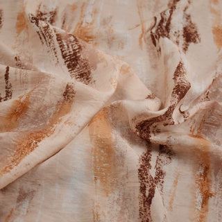 Japanese Fashion Designer Abstract Brown Non-Stretch Tencel™ / Lyocell Cotton Blended Plain Woven DS00671