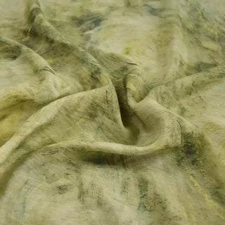 Japanese Fashion Designer Abstract Green Non-Stretch Tencel™ / Lyocell Cotton Blended Plain Woven DS00672
