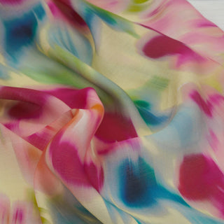 Japanese Fashion Designer Abstract Multi Color Non-Stretch Tencel™ / Lyocell Cotton Blended Plain Woven DS00678