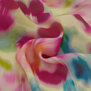 Japanese Fashion Designer Abstract Multi Color Non-Stretch Tencel™ / Lyocell Cotton Blended Plain Woven DS00678