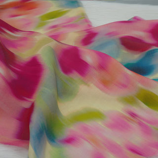 Japanese Fashion Designer Abstract Multi Color Non-Stretch Tencel™ / Lyocell Cotton Blended Plain Woven DS00678