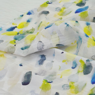 Japanese Fashion Designer Abstract Multi Color Non-Stretch Tencel™ / Lyocell Cotton Blended Plain Woven DS00680