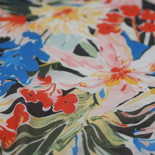 Japanese Fashion Designer Floral Multi Color Non-Stretch Tencel™ / Lyocell Cotton Blended Plain Woven DS00681