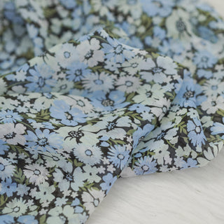 Japanese Fashion Designer Floral Multi Color Non-Stretch Tencel™ / Lyocell Cotton Blended Plain Woven DS00686