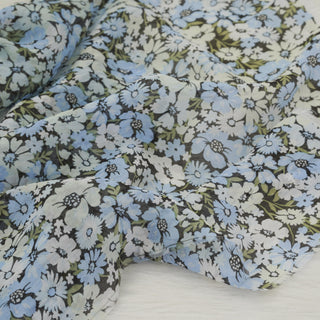 Japanese Fashion Designer Floral Multi Color Non-Stretch Tencel™ / Lyocell Cotton Blended Plain Woven DS00686