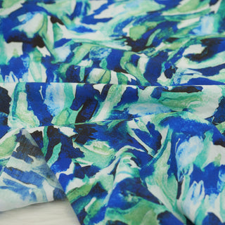Japanese Fashion Designer Abstract Blue Non-Stretch Tencel™ / Lyocell Cotton Blended Plain Woven DS00689