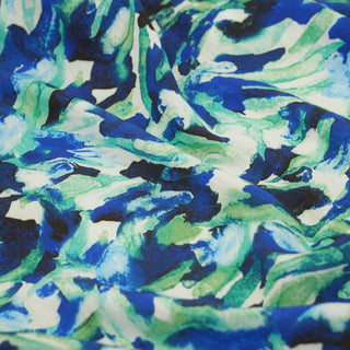 Japanese Fashion Designer Abstract Blue Non-Stretch Tencel™ / Lyocell Cotton Blended Plain Woven DS00689